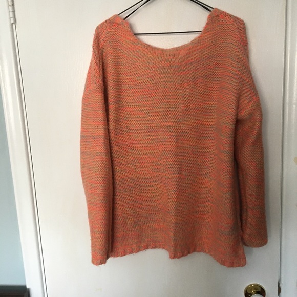 Multi coloured pink bright oversized sweater knit - Picture 2 of 3